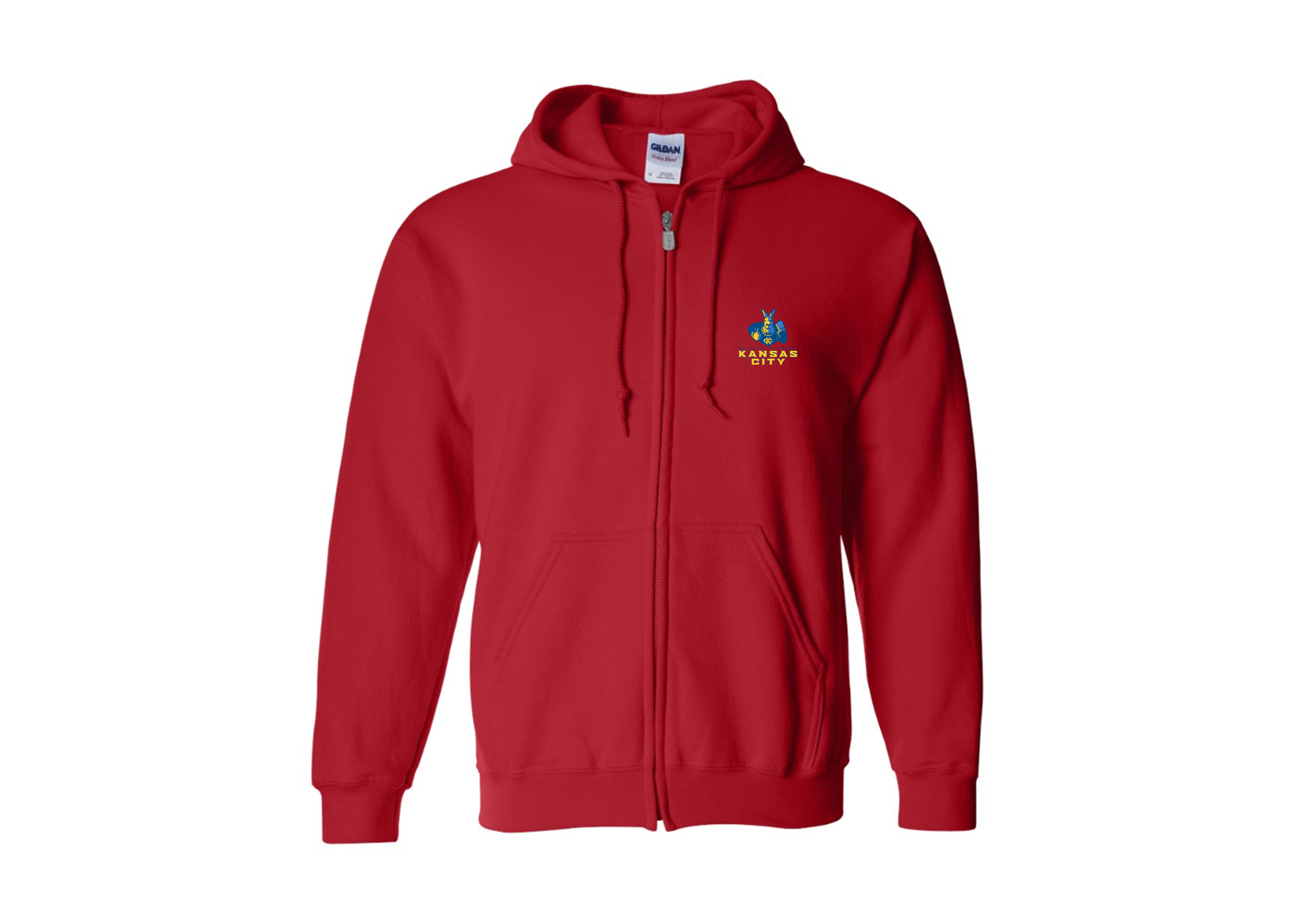 Men's UMKC Kangaroos Gildan Heavy Blend Full Zip Hooded Sweatshirt